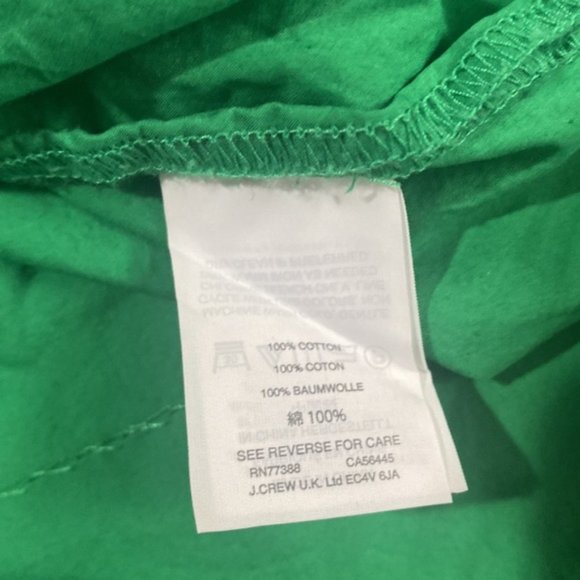 J crew womens 100% cotton green tank with ruffles - Picture 4 of 5